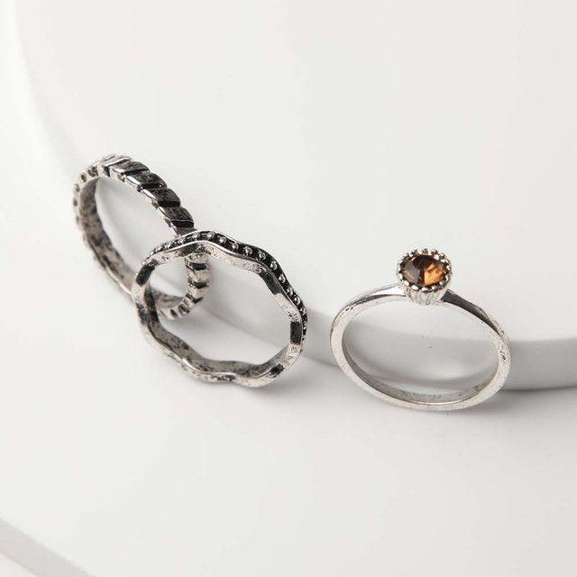 Set Anillo Plateado Frie Humana-0