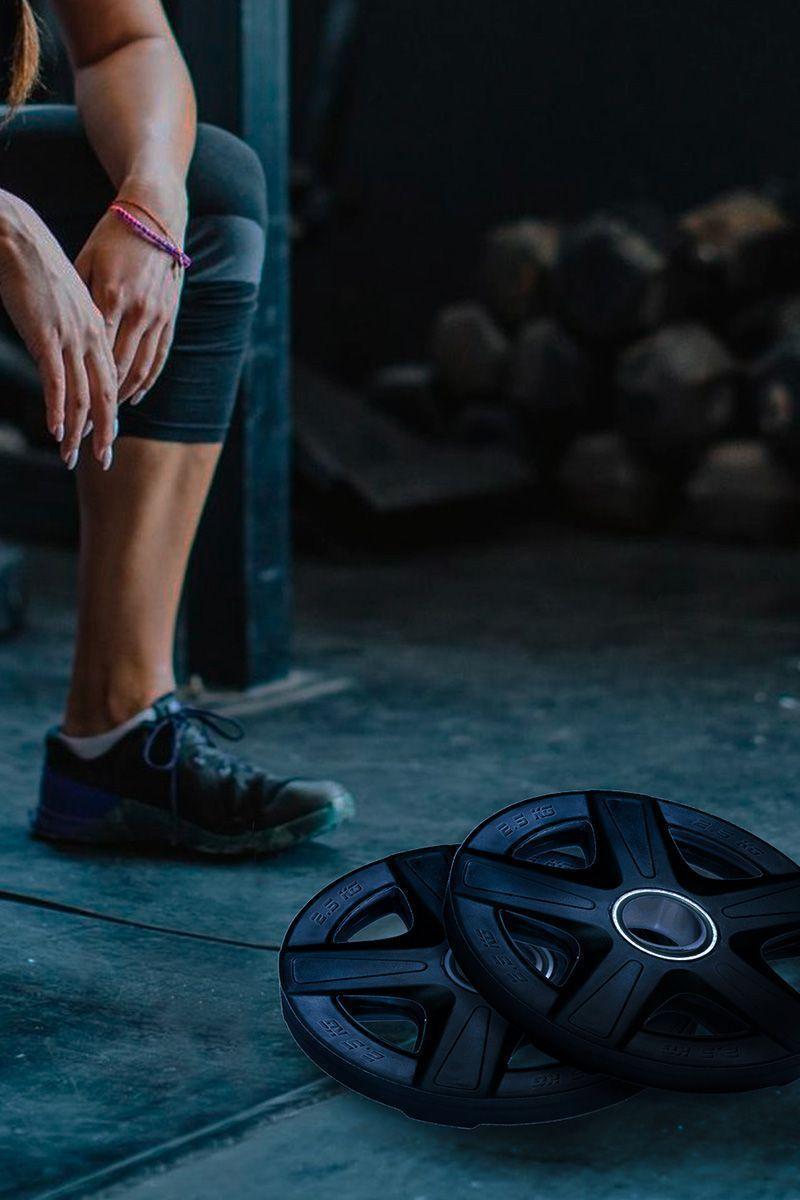 Disco Engomado para Barras de 2,5 Kg Negro-5