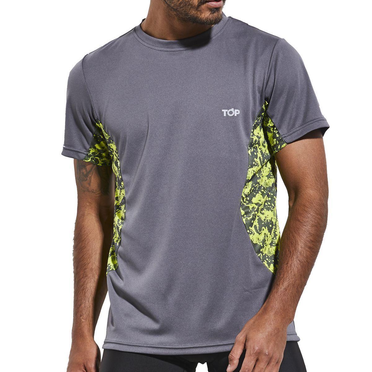 Polera Deportiva Microfibra Hombre Gris -0