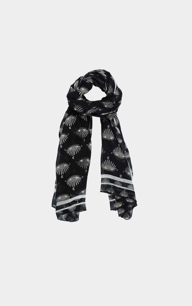 Pañuelo Estampado Ojos negro i-D-0