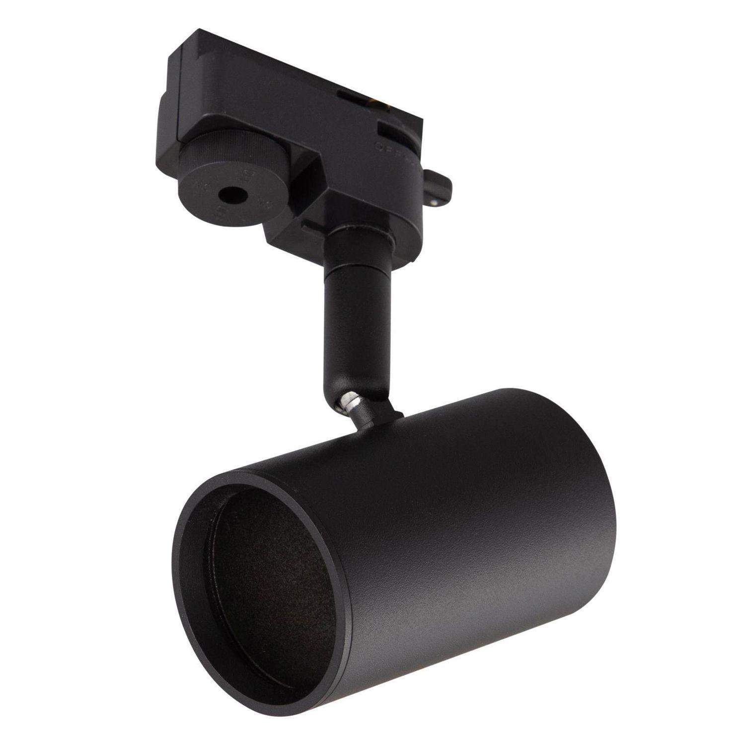 Foco Para Riel Monofásico Porta GU10 Negro-0