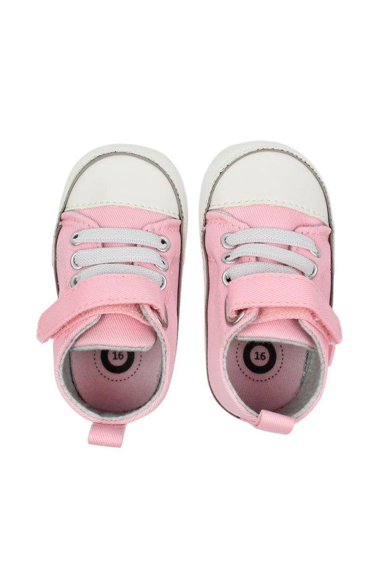 Zapatilla caña velcro elástico bebé soft niña 801-2