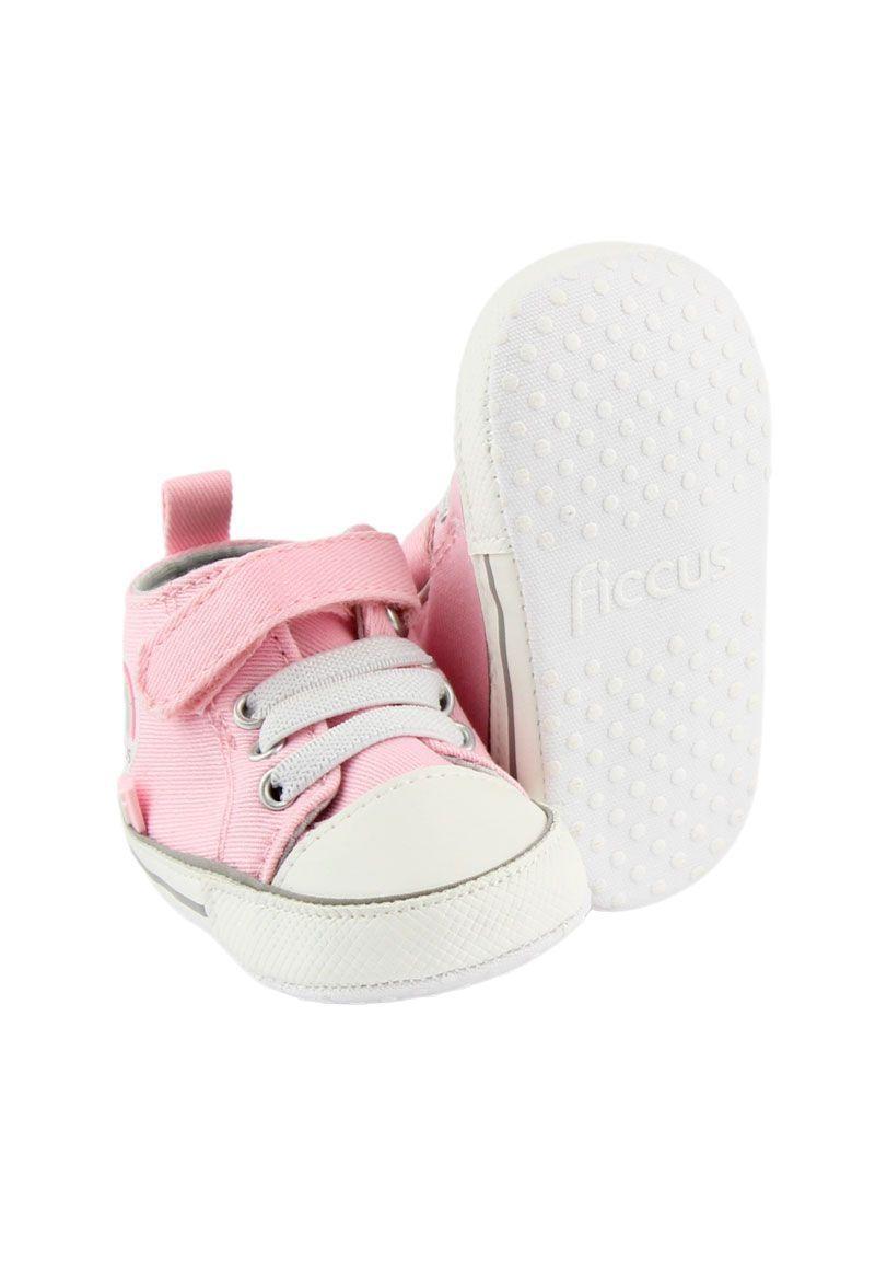 Zapatilla caña velcro elástico bebé soft niña 801-3