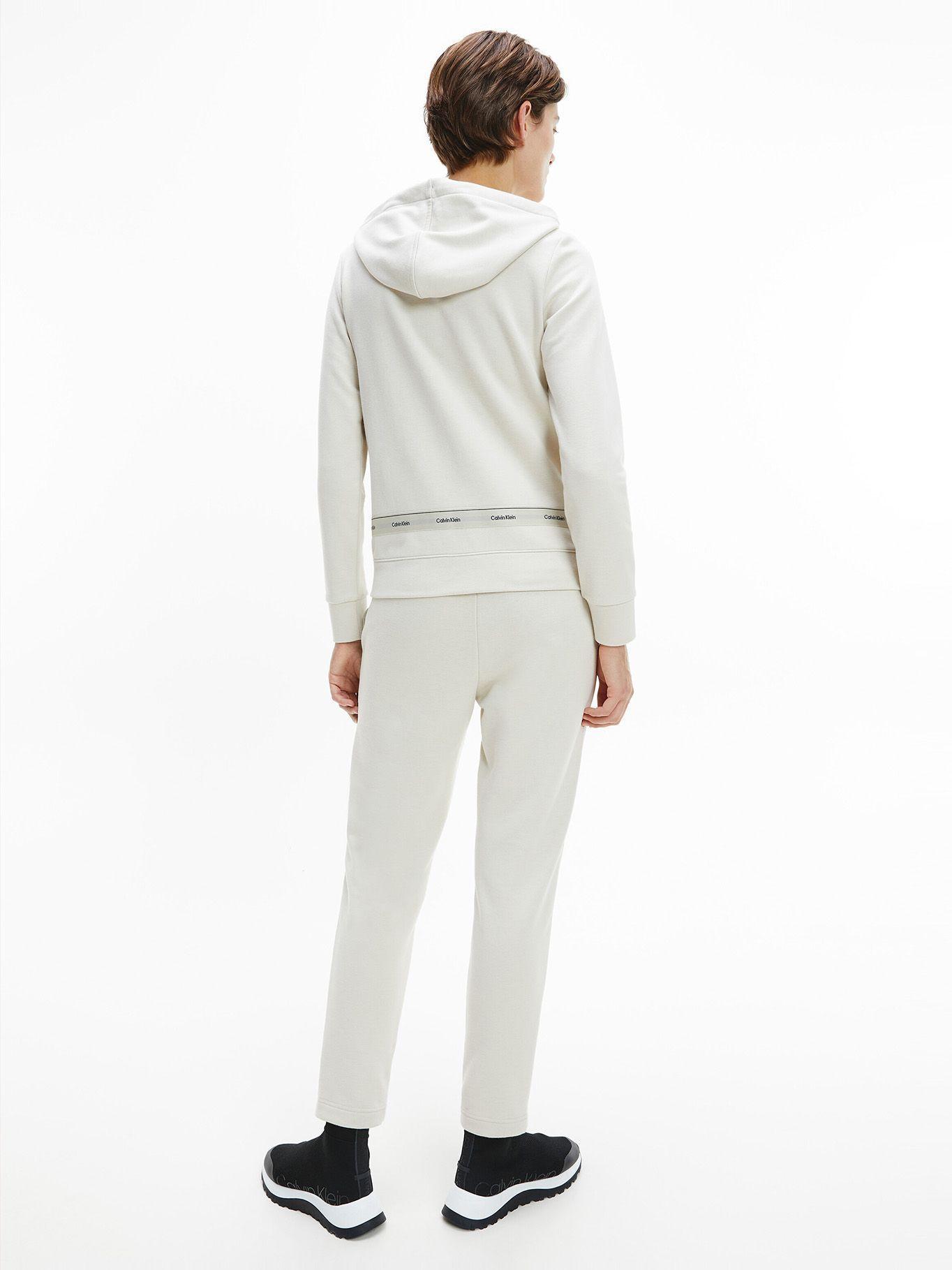 Hoodie Logo Tape Crema Calvin Klein-2