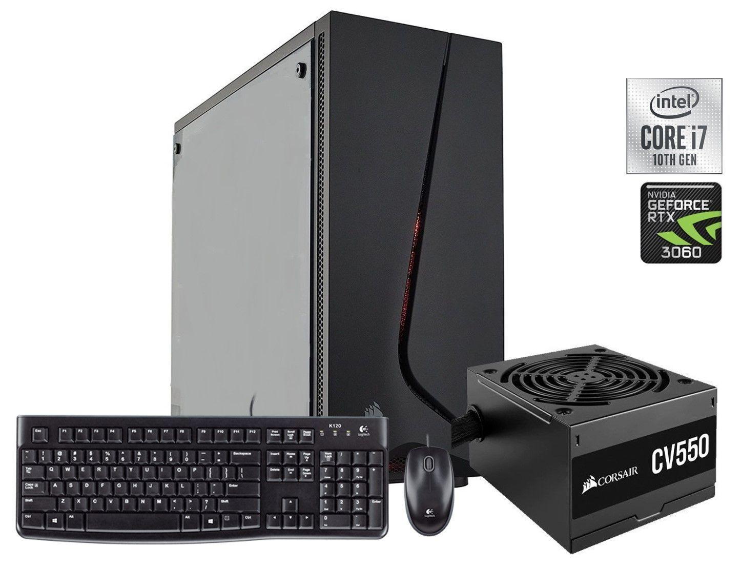 Desktop Gamer intel core i7-10700K/16GB/1TB HDD + 512GB SSD/RTX 3060/sin S.O-0