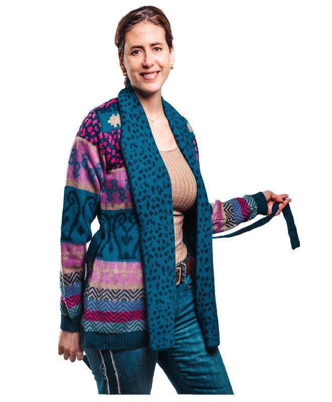 Chaleco Tejido Jacquard diseño Geométrico.-1