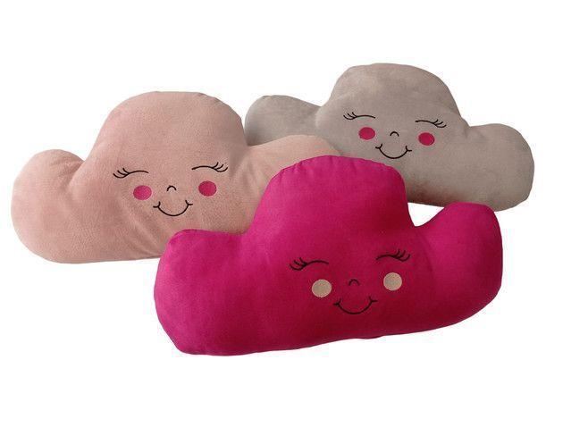 Pack 3 Cojines Nube Fucsia, crudo, Rosado Bordadas-0