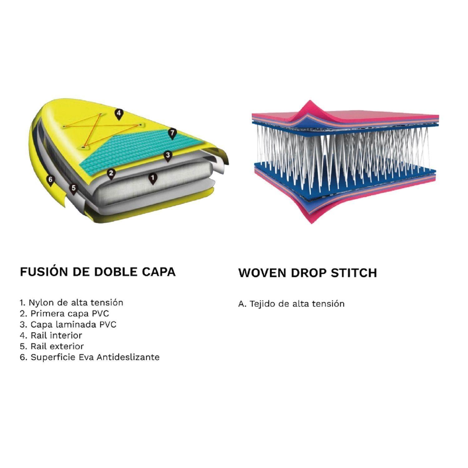 Stand Up Paddle 11’2” Kayak SUP – Doble Capa-4