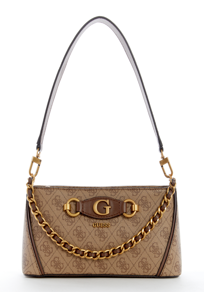 Cartera Izzy Top Zip Shoulder Bag Lgw Café Guess-0