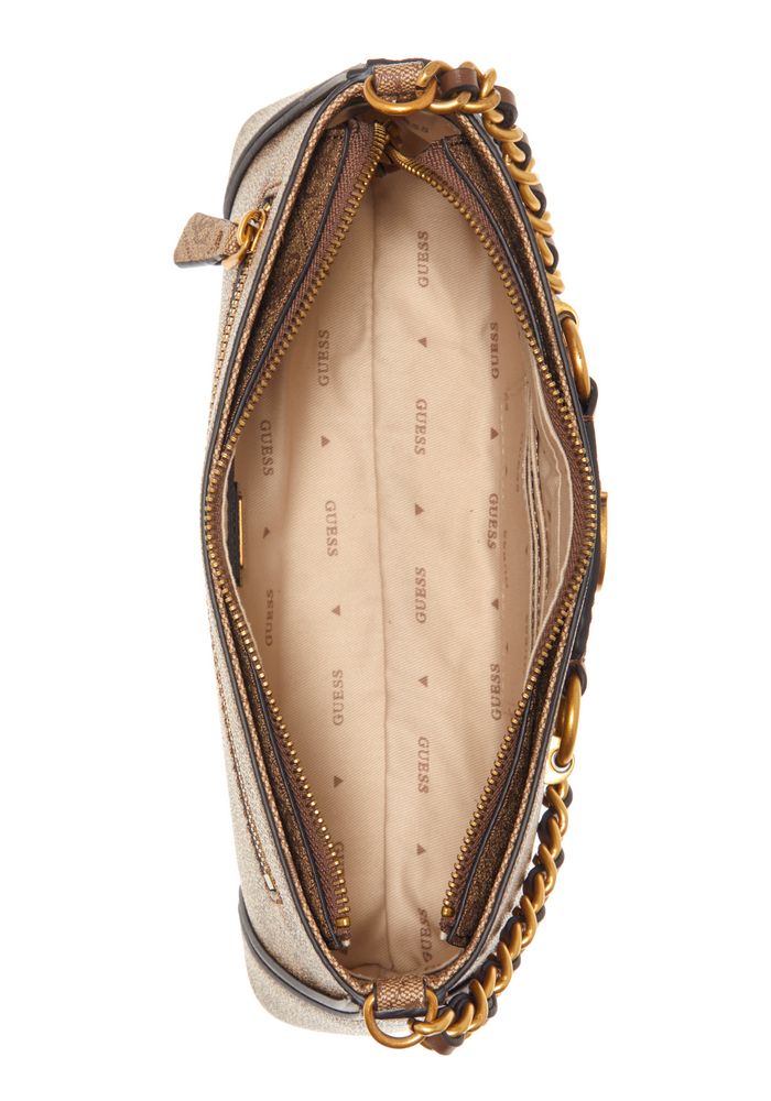 Cartera Izzy Top Zip Shoulder Bag Lgw Café Guess-3