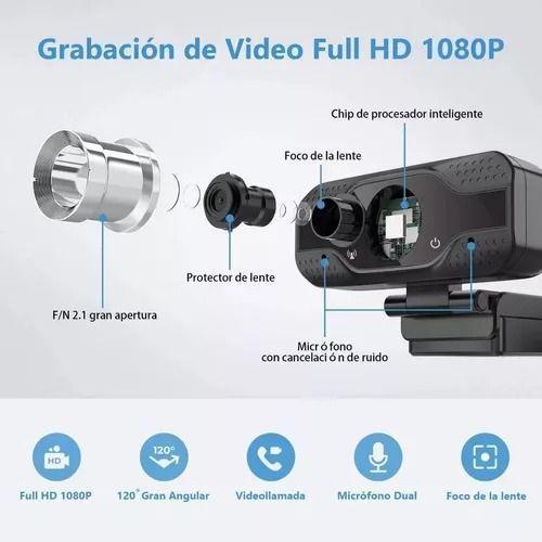 Cámara Web Hd 1080p Con Micrófono Integrado Y 2mpx-2