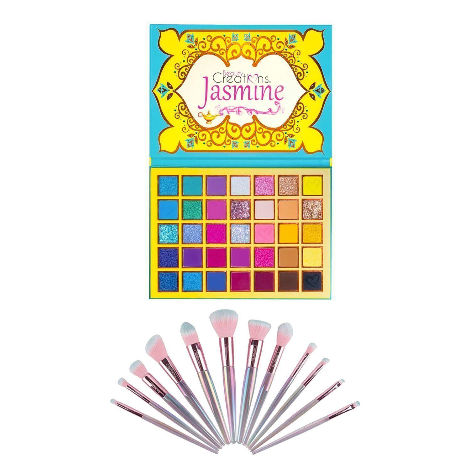 Pack Paleta De Sombra "Jasmine" + Set 12 Brochas Holo Fun y Estuche de Beauty Creations-0