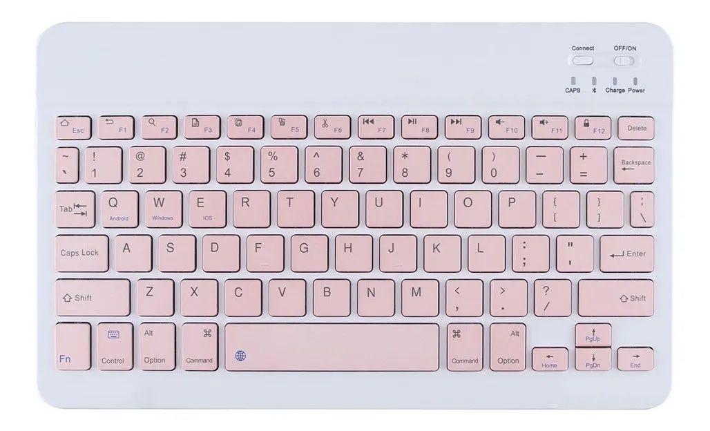 Kit De Teclado Bluetooth Con Ratón Soporte Teléfono/tablet   (Rosa)-1