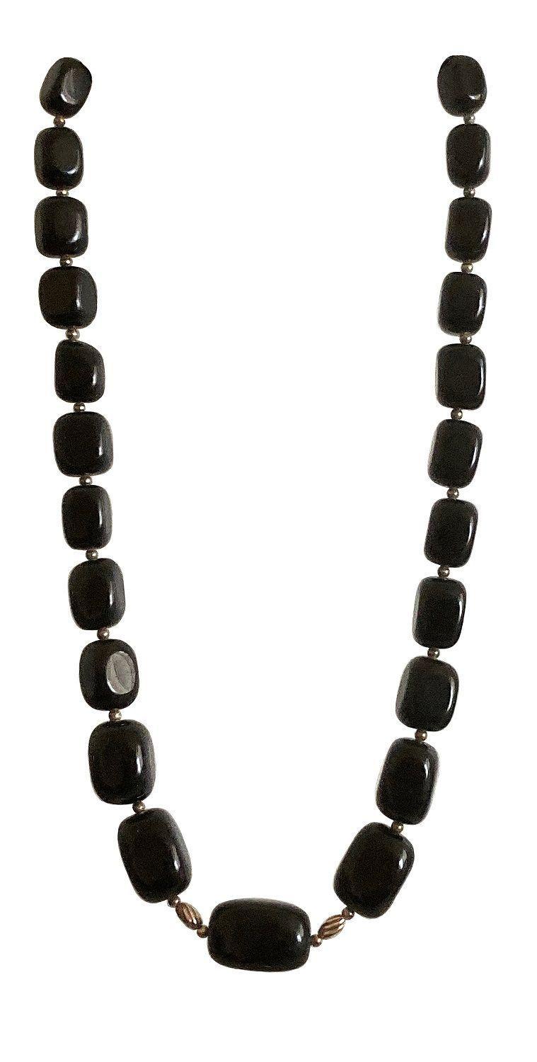 collar de plata 925 y Ónix negro-0