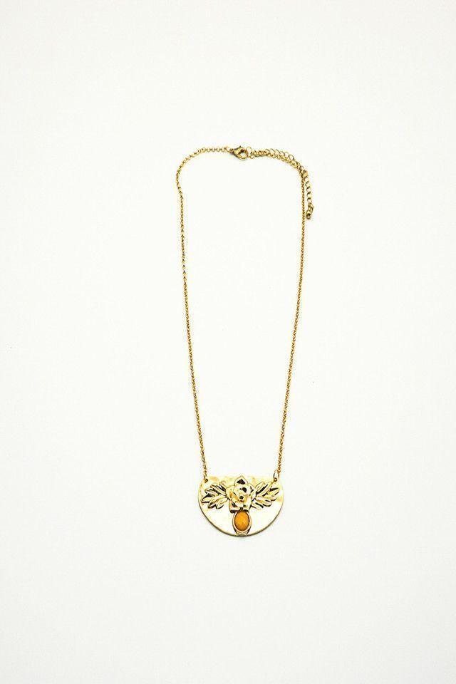 Collar Rosa Dorado i-D-0