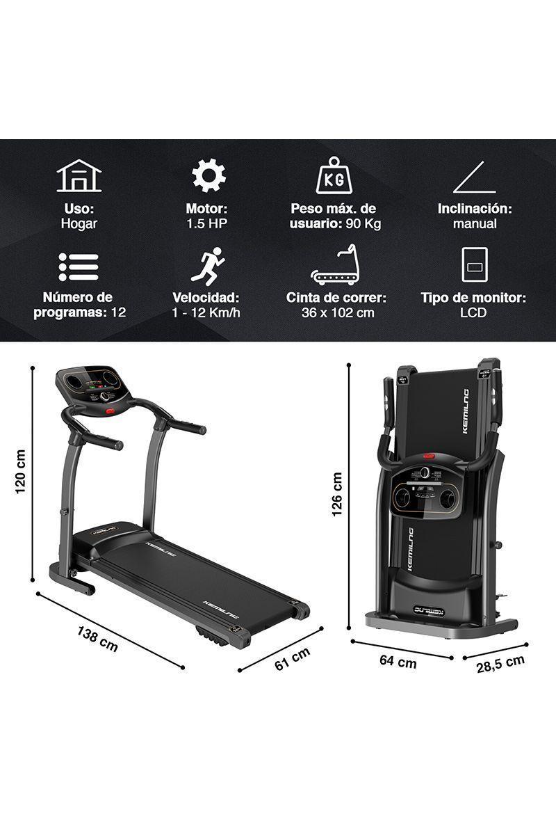 Pack Trotadora M201+ Bicicleta Spinning 6kg Negro-1
