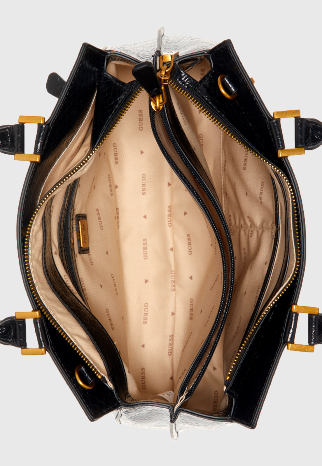 Cartera Katey Luxury Satchel Negro Guess-3