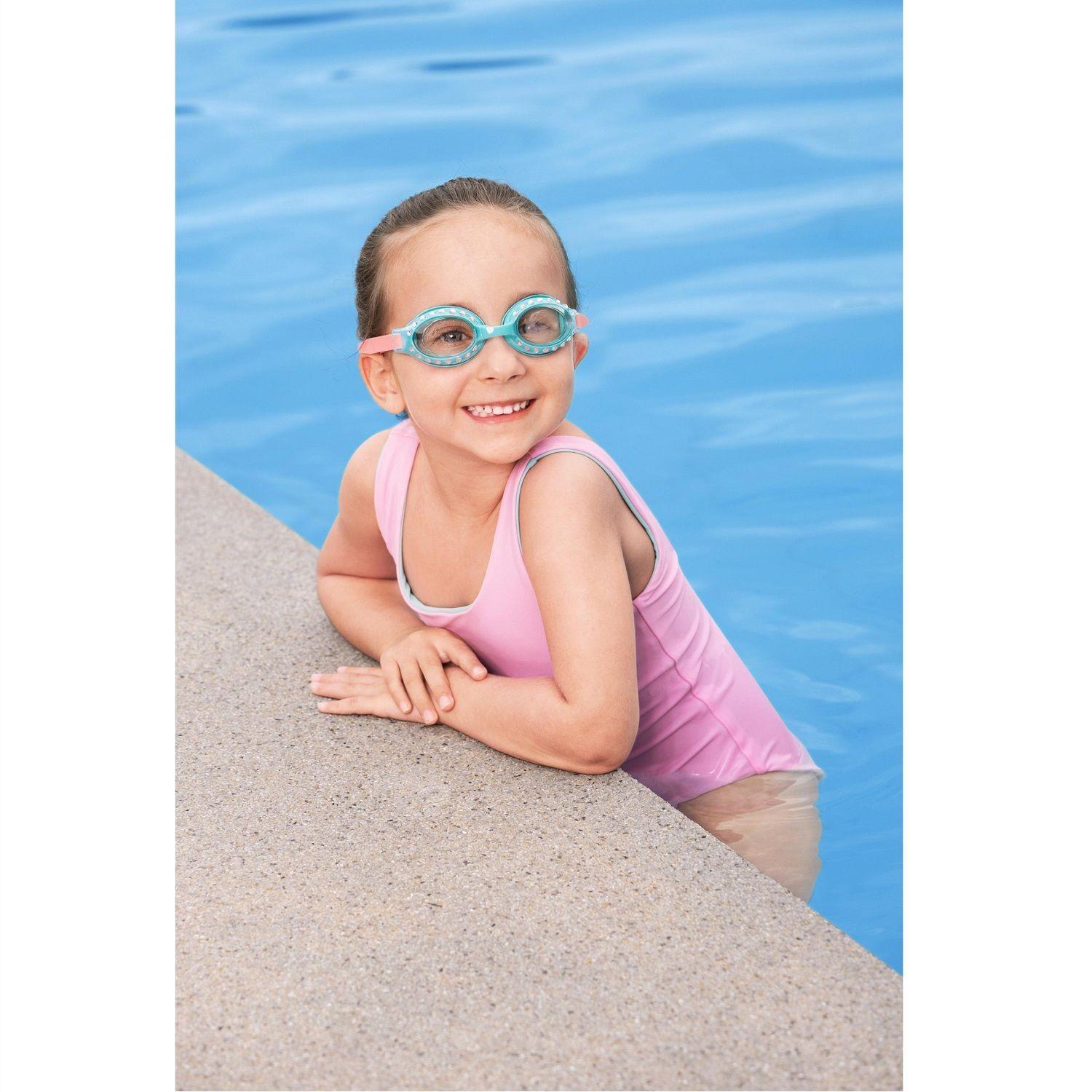 Lentes Agua Niñas +3 Años / Brillos Azul-2