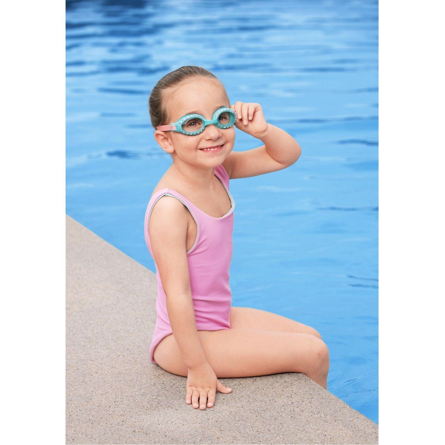 Lentes Agua Niñas +3 Años / Brillos Azul-1