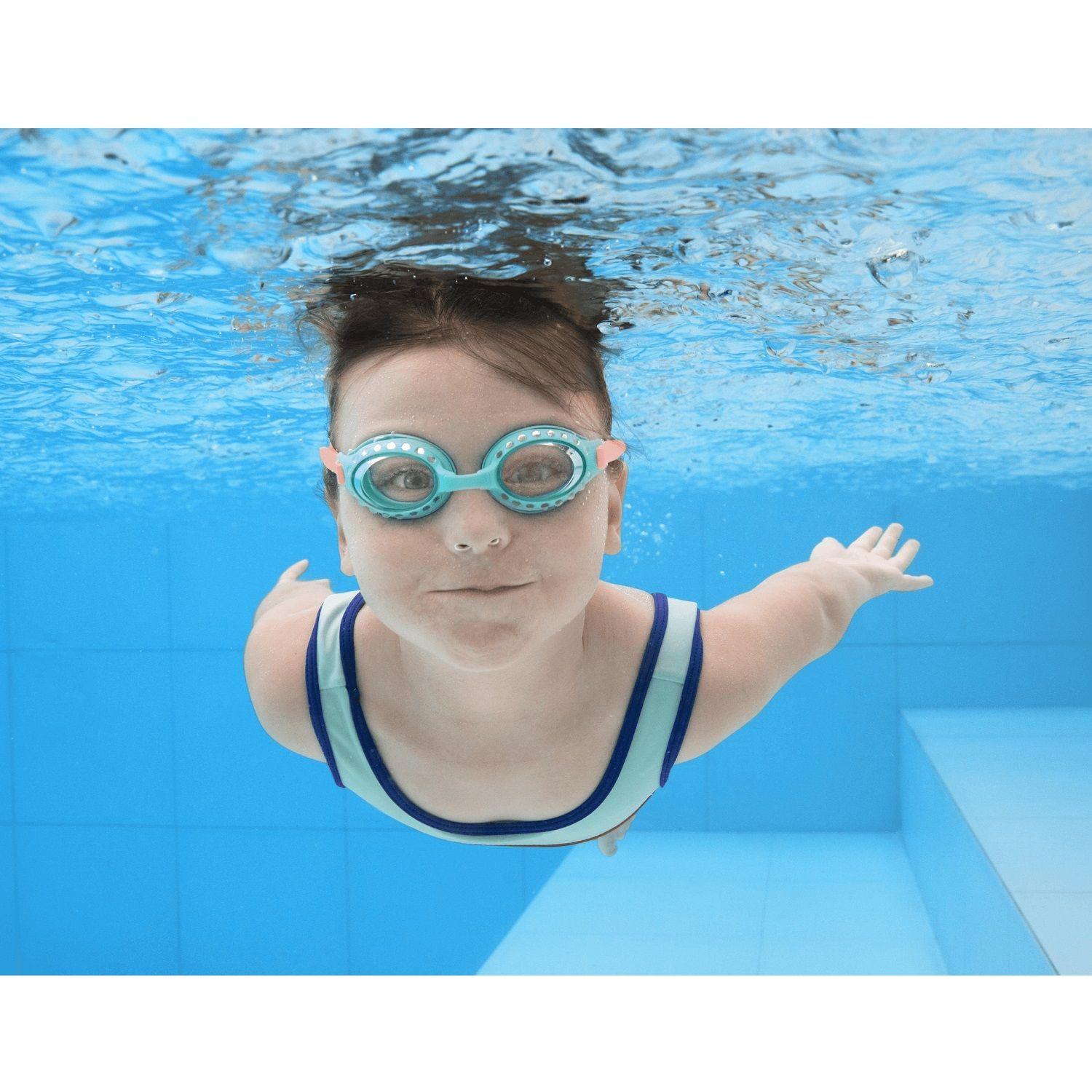 Lentes Agua Niñas +3 Años / Brillos Azul-3