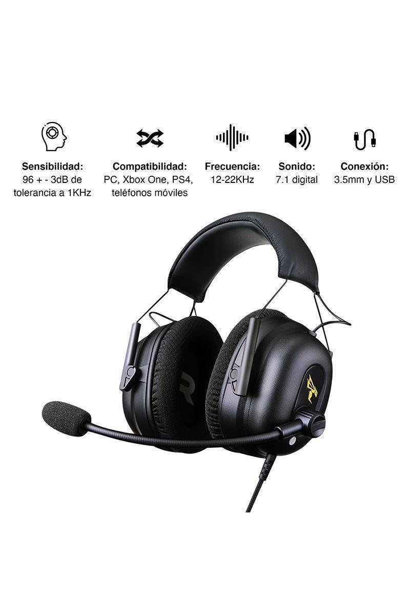 Audífonos Gamer Commander 7.1 con Micrófono Negro-2
