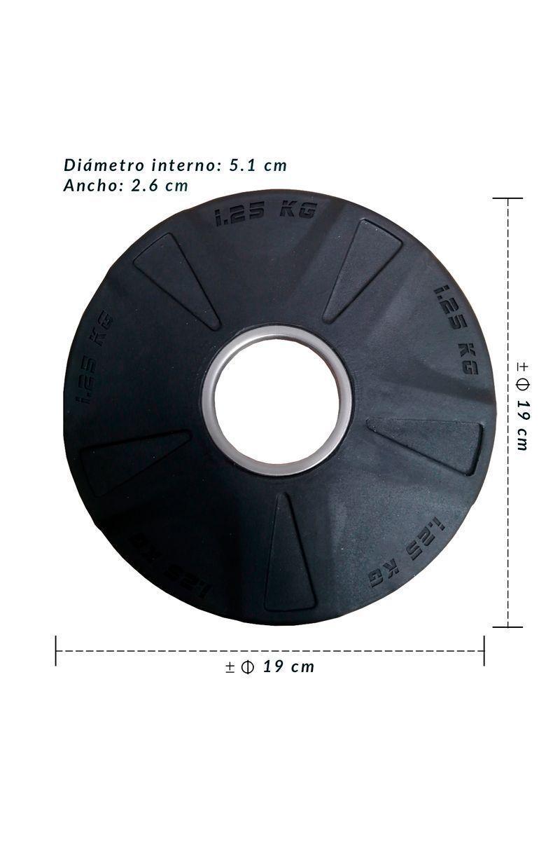 Disco Engomado para Barras 1,25 Kg Negro-2