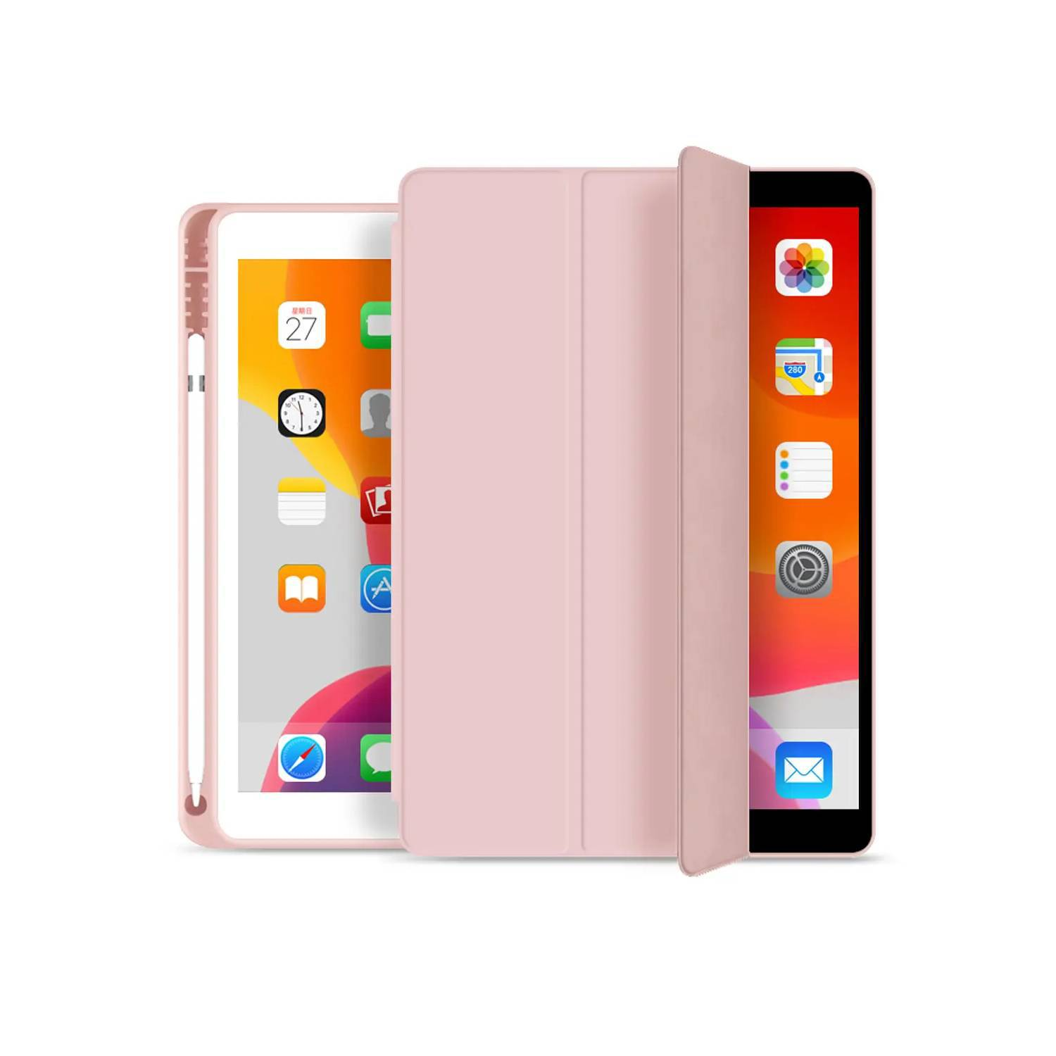 Carcasa Smart Cover Para iPad 10.9 (10ma Gen 2022) Ranura Lapiz / Rosa Palido-0