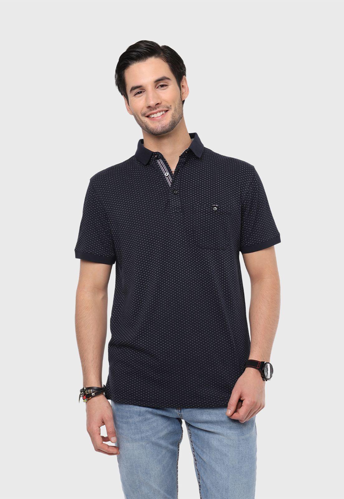 Polera Jersey Manga Corta Guy Laroche-0
