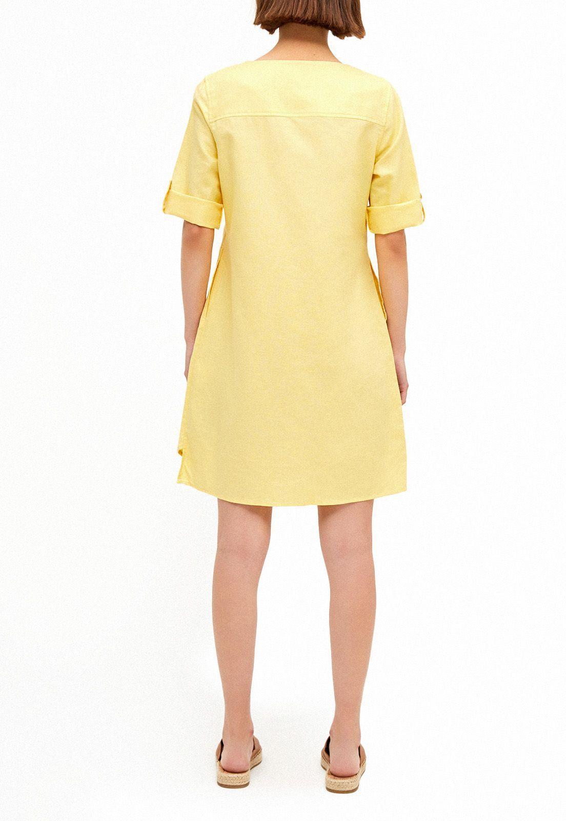 Vestido Nélida Amarillo Claro-1