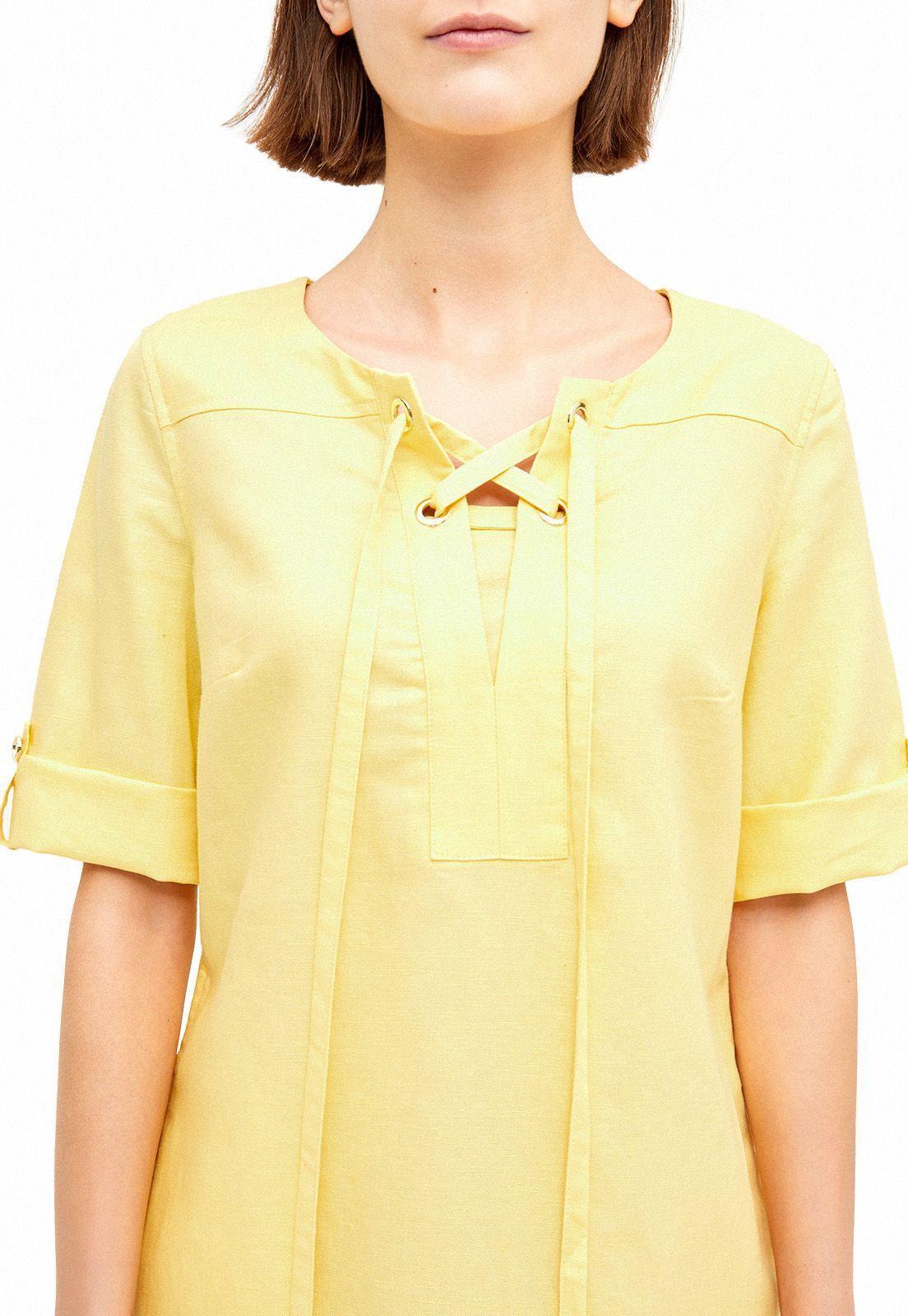 Vestido Nélida Amarillo Claro-3