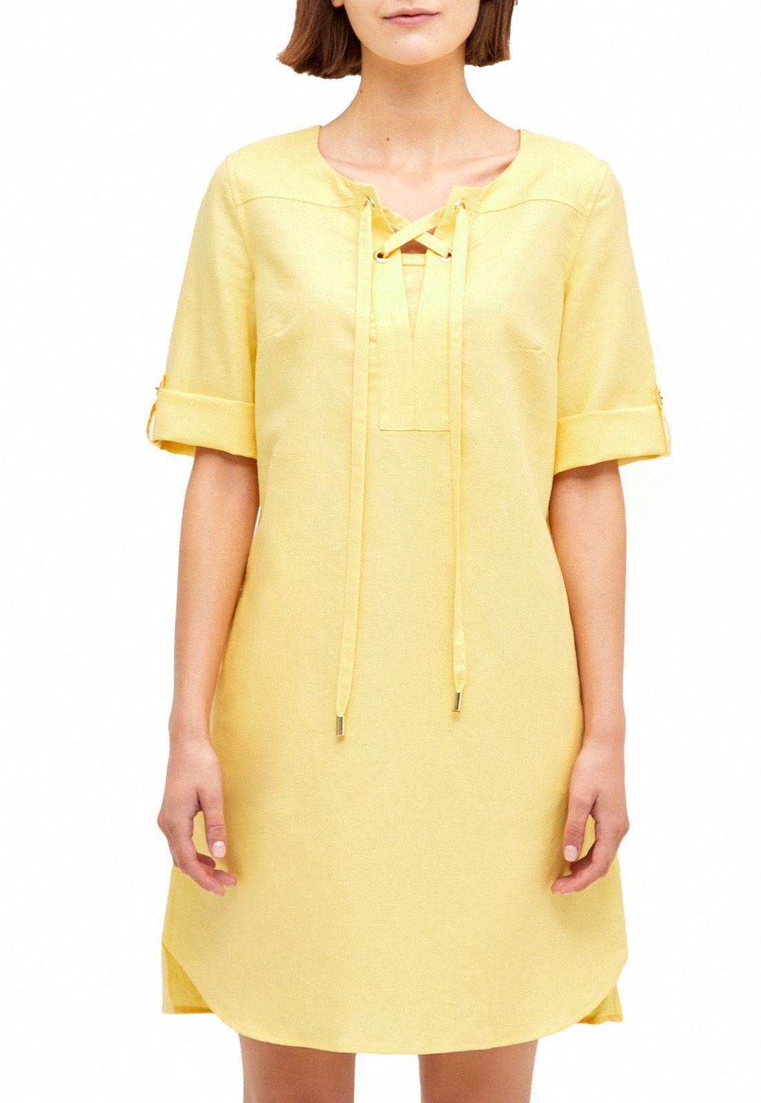 Vestido Nélida Amarillo Claro-2