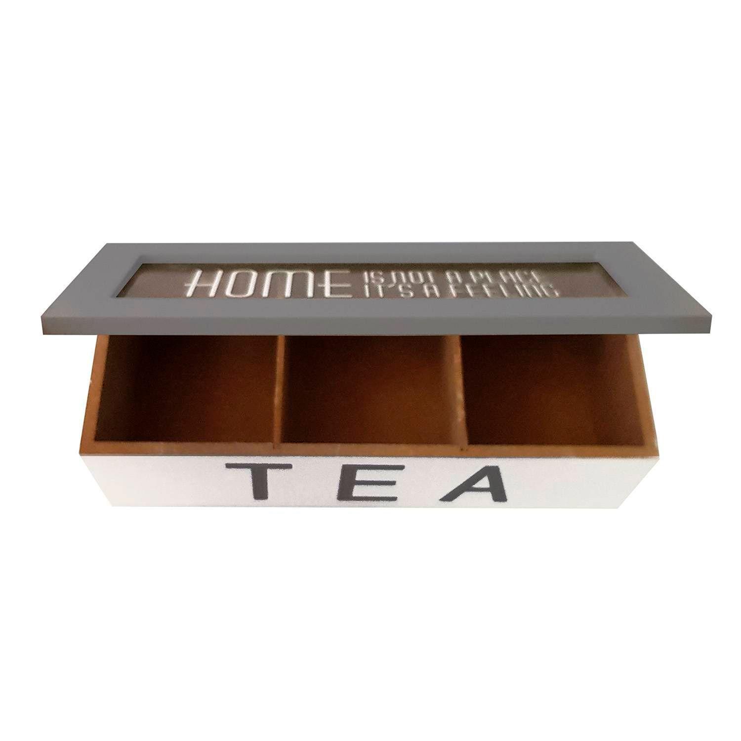 Caja Decorativa Porta Té Clasica Blanca-2
