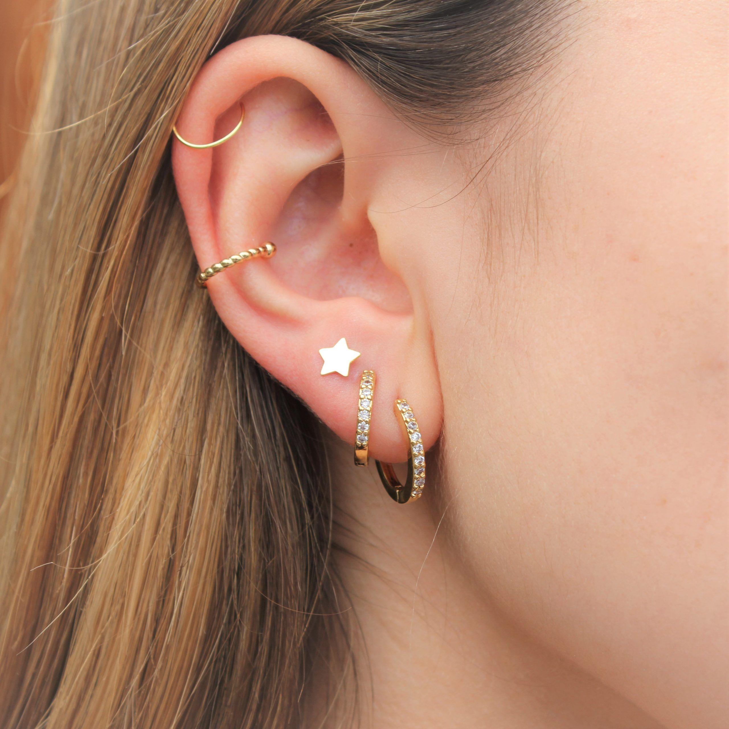 Argollas Anne 8 mm Bañado en Oro Philippa Joyas-1