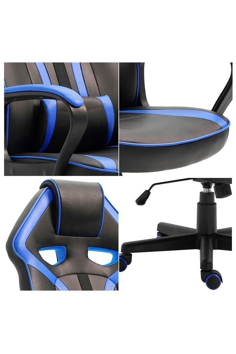 Silla Gamer Extreme Game PVC Base Nylon Azul-4