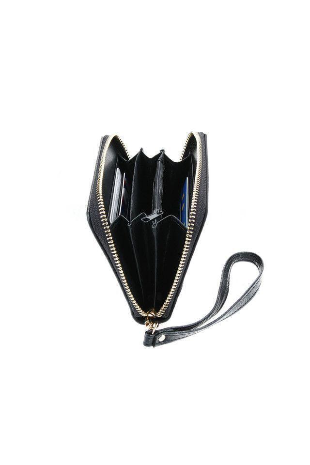 Billetera Mediana Negra Nylon iD-1