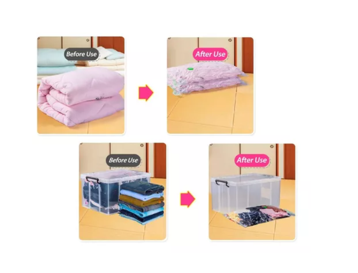 Pack 12 Bolsas Al Vacio 70 X 100 Cm Comprimir Ropa-1