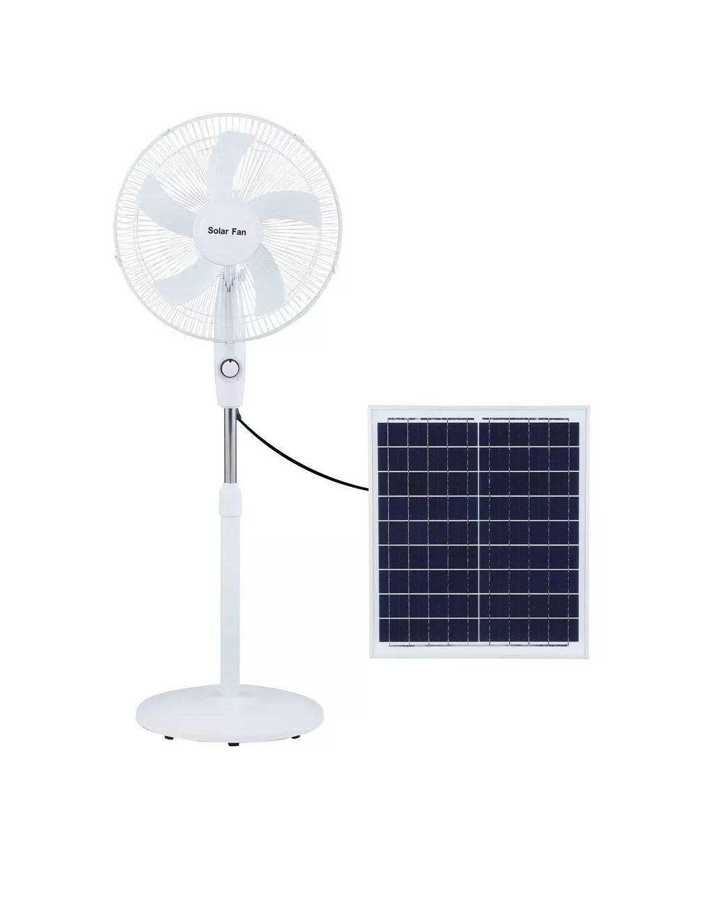 Ventilador 5 Aspas De Pie Solar Ventiladores Solar-0