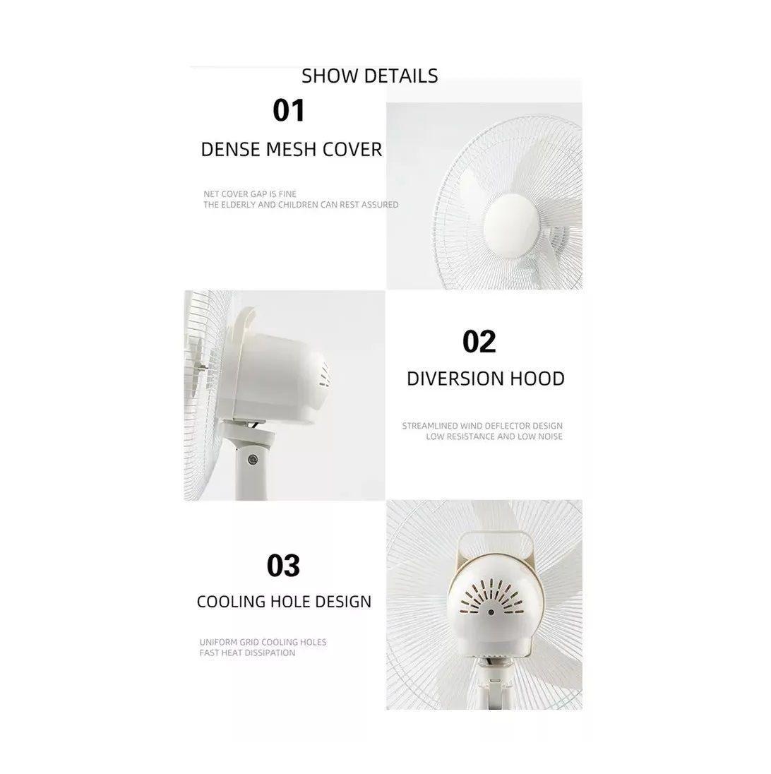 Ventilador 5 Aspas De Pie Solar Ventiladores Solar-4