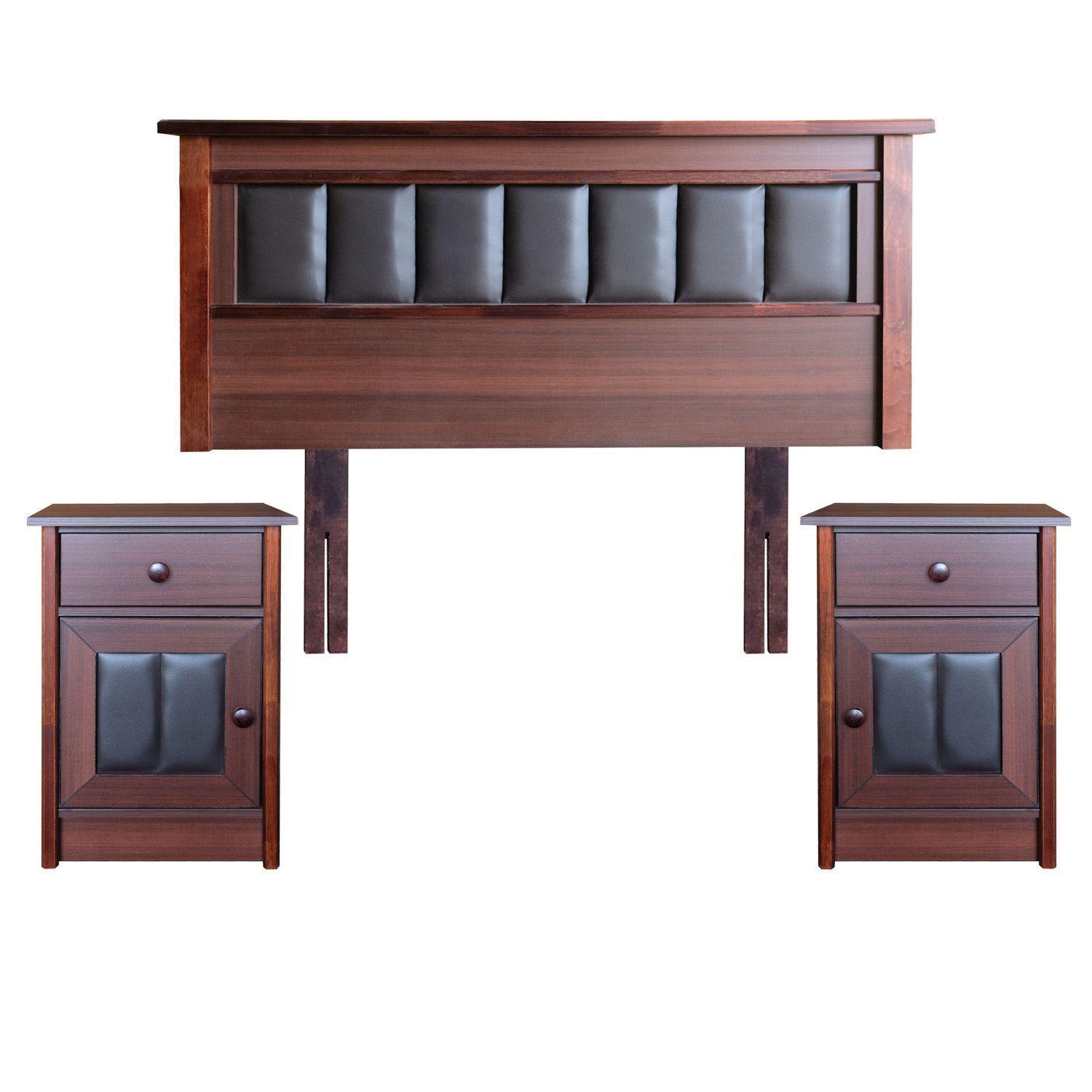 Set Respaldo Velador Napoles King-0