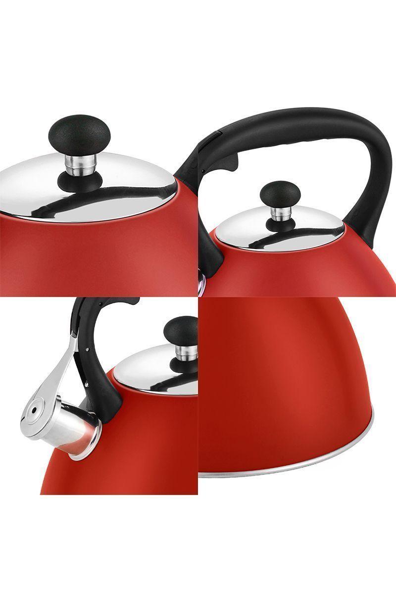 Tetera Acero Inoxidable 3 Litros Rojo-4