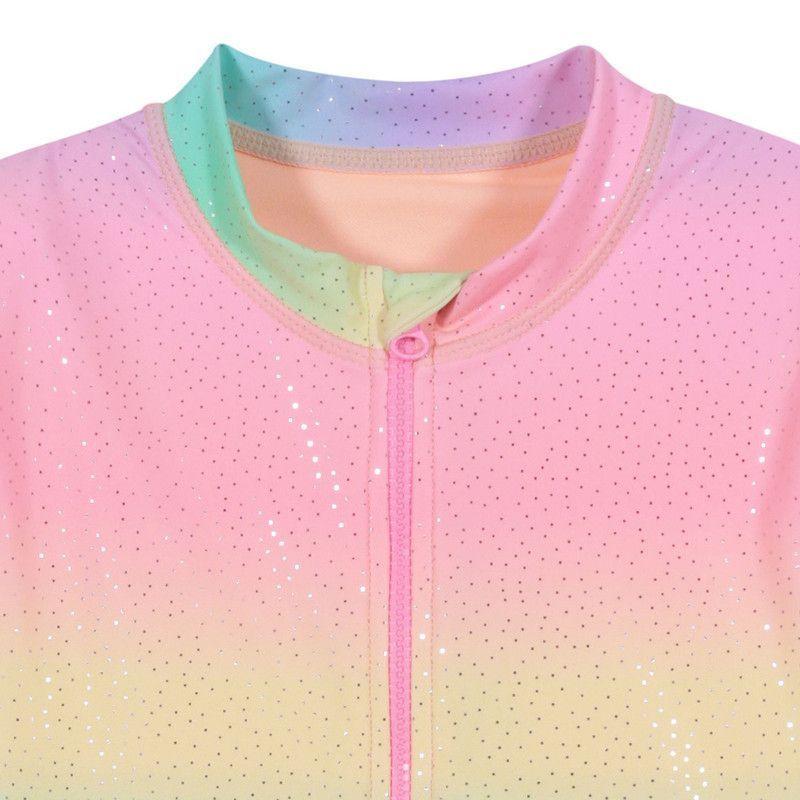 Traje de Baño Niña Entero H2O Wear Folia Rosado M/larga-2