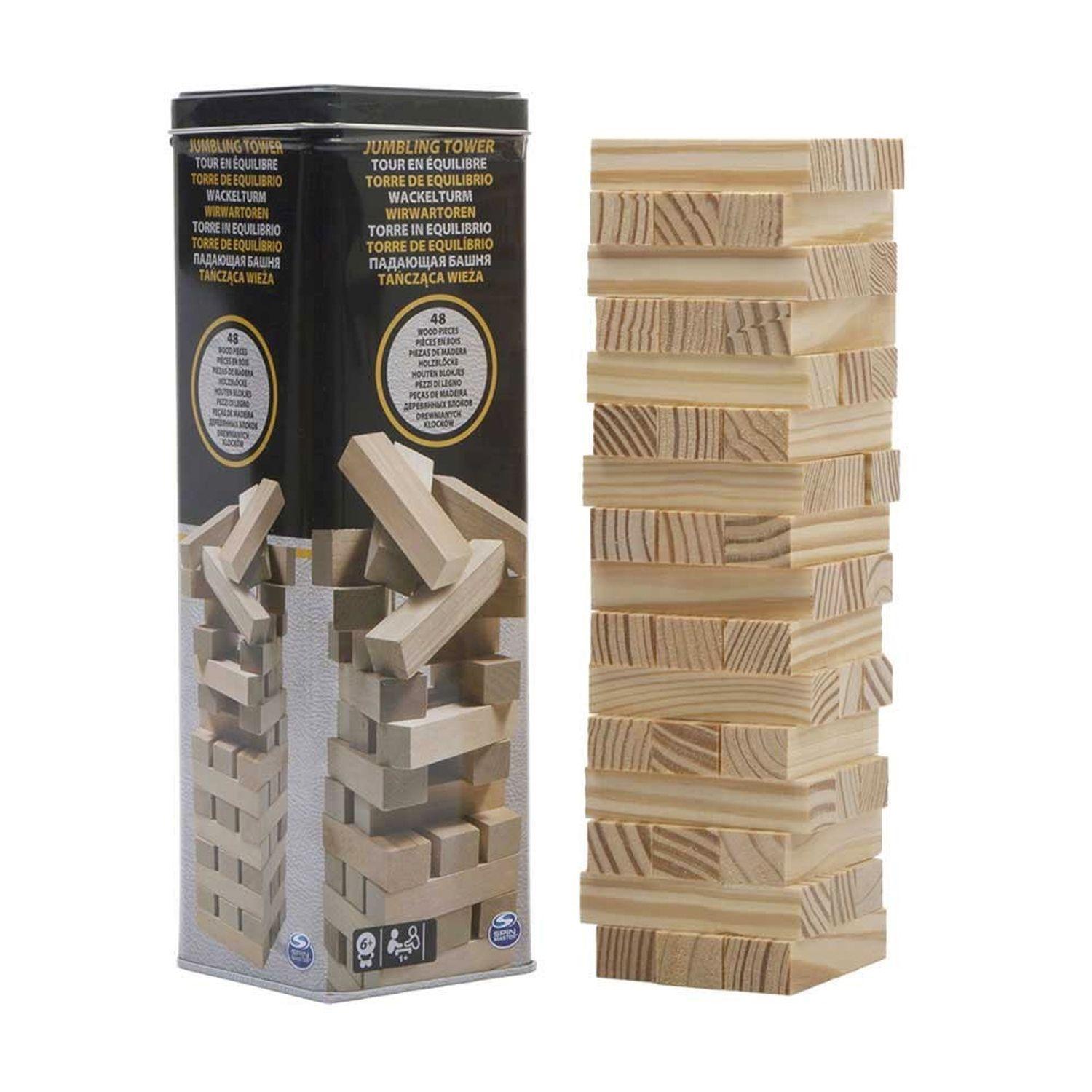 Juego Torre de Equilibrio 48 Piezas de Madera-0