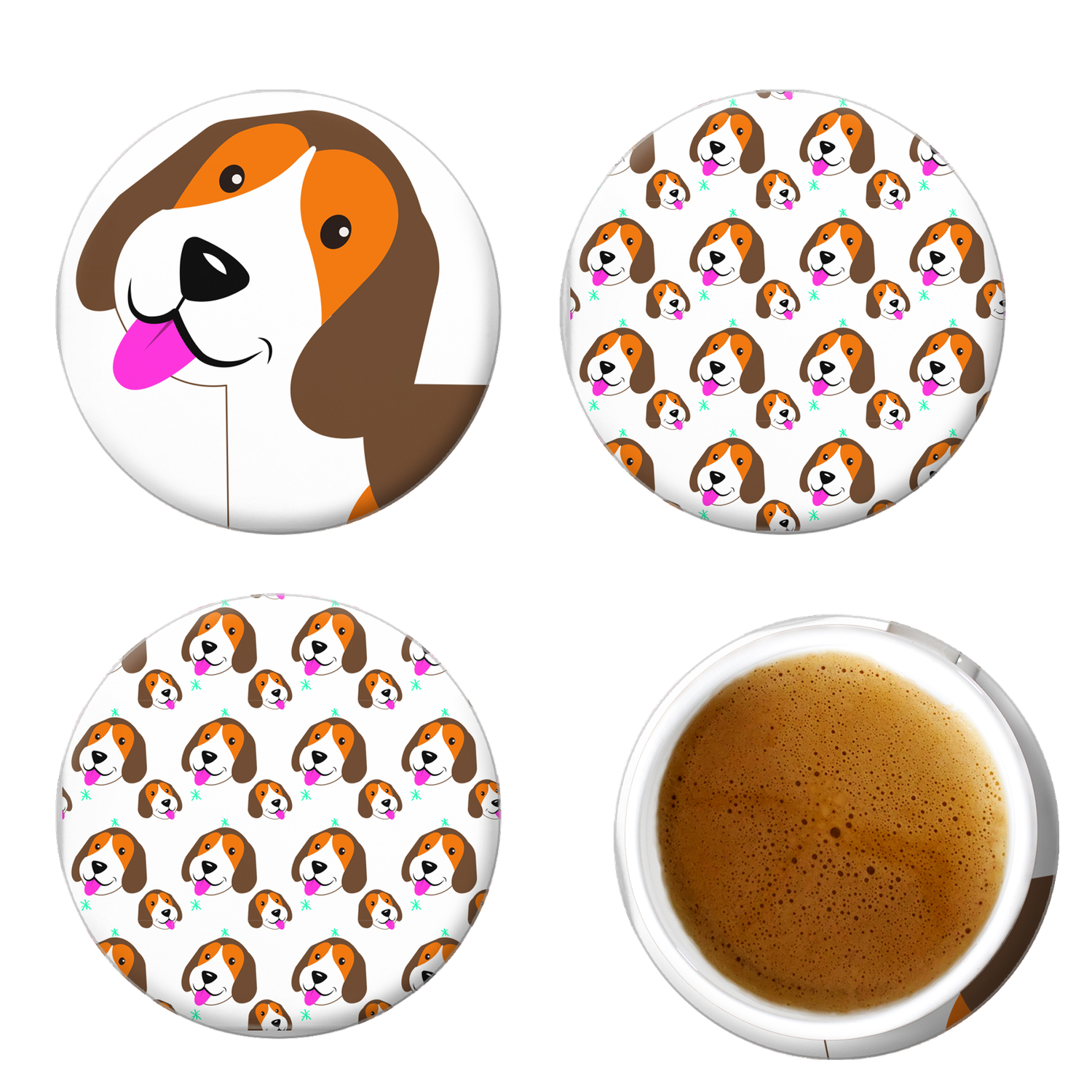 Posavasos Redondo Petlover Beagle-0