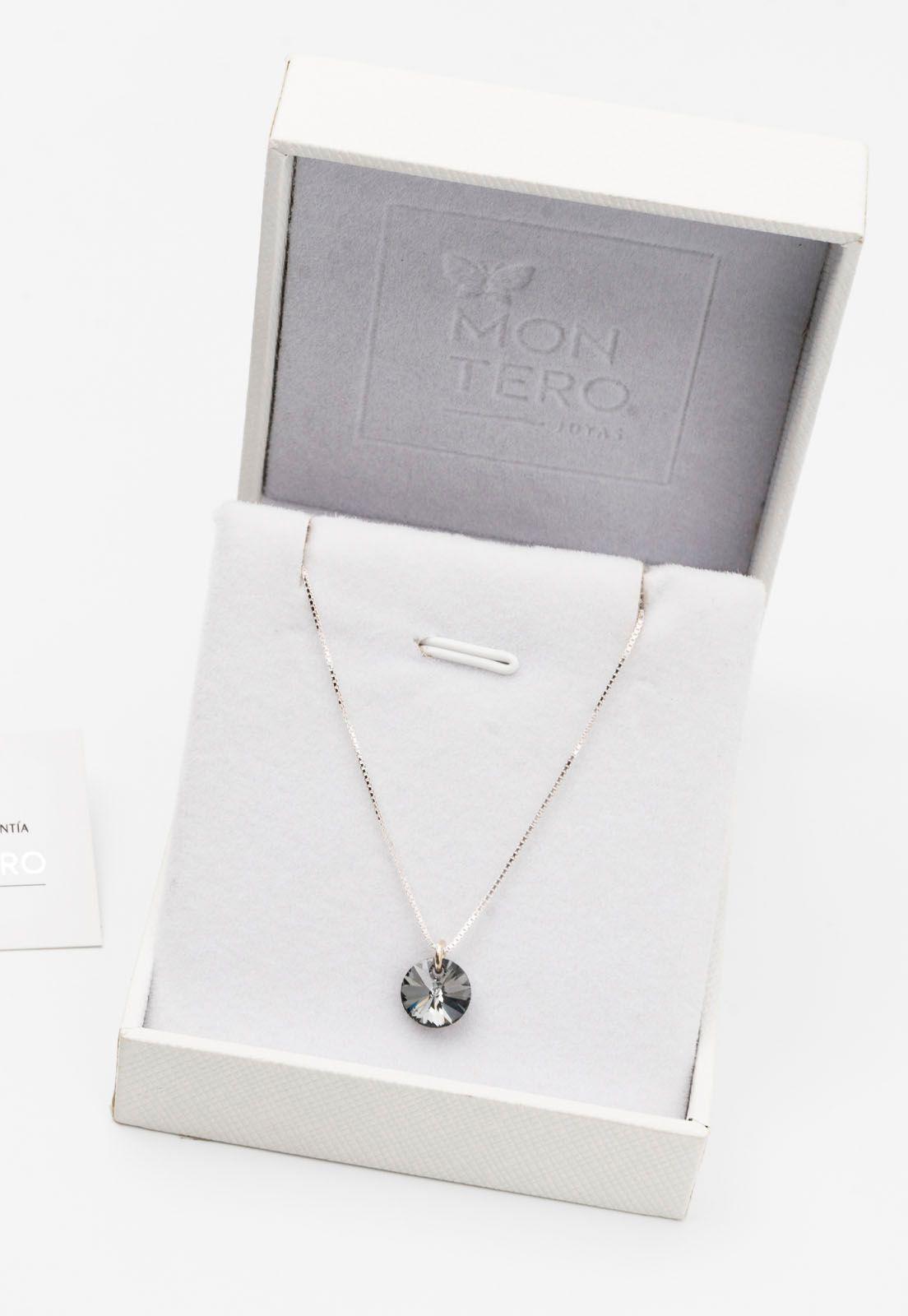 Collar Punto de Luz Cristales Genuinos Silver Night-2