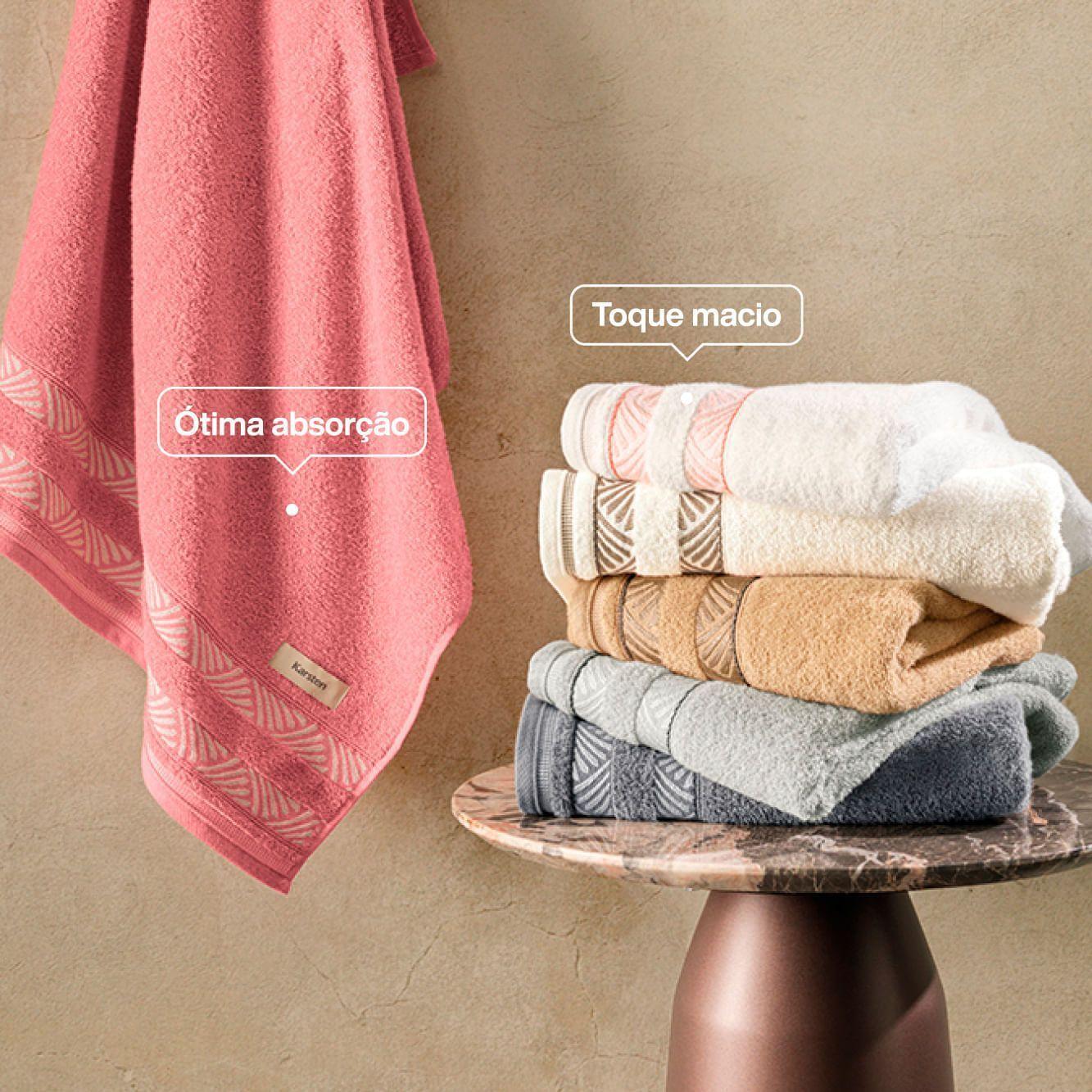 Toalla de baño Karsten San Lui 400gr 70 x 140 cm Gris Perla-2