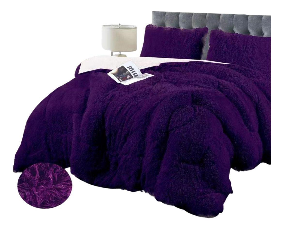 Cobertor Plumon Peludo Con Chiporro De 2 Plazas-0