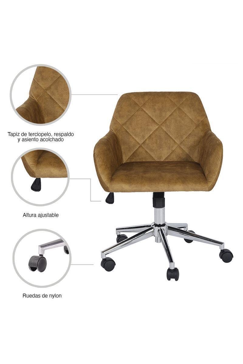 Silla Snell Oficina Altura Ajustable Mostaza-4