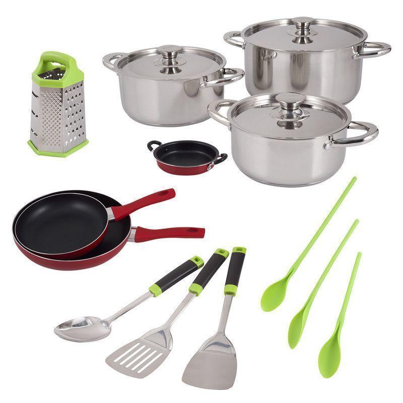 Bateria de Cocina + Utensilios 16 Piezas AH28 - ArtHome-0