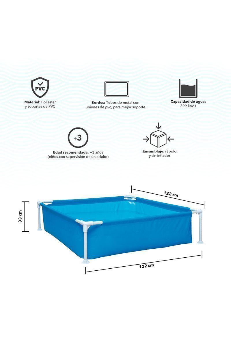 Piscina para Niños 399Lts 33cmx122cmx122cm Azul-2