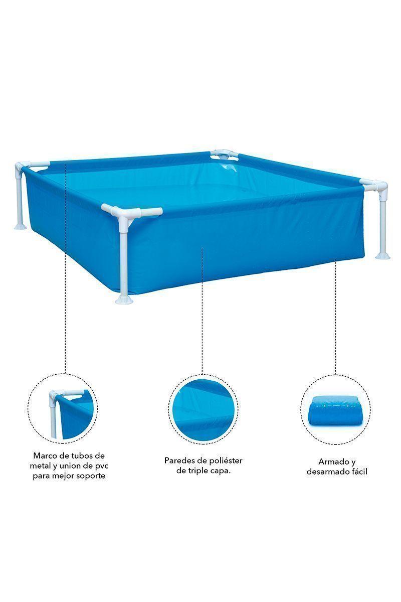 Piscina para Niños 399Lts 33cmx122cmx122cm Azul-3